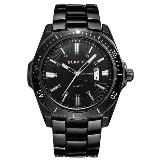 Buycenter Men's Waterproof Quartz Watch - Stylish Steel Band Design - Buy Center