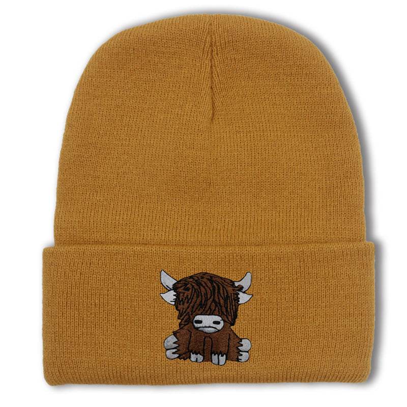 Cartoon Long Hair Yak Knitted Hat - Stylish and Warm Winter Fashion - Buy Center