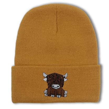 Cartoon Long Hair Yak Knitted Hat - Stylish and Warm Winter Fashion - Buy Center