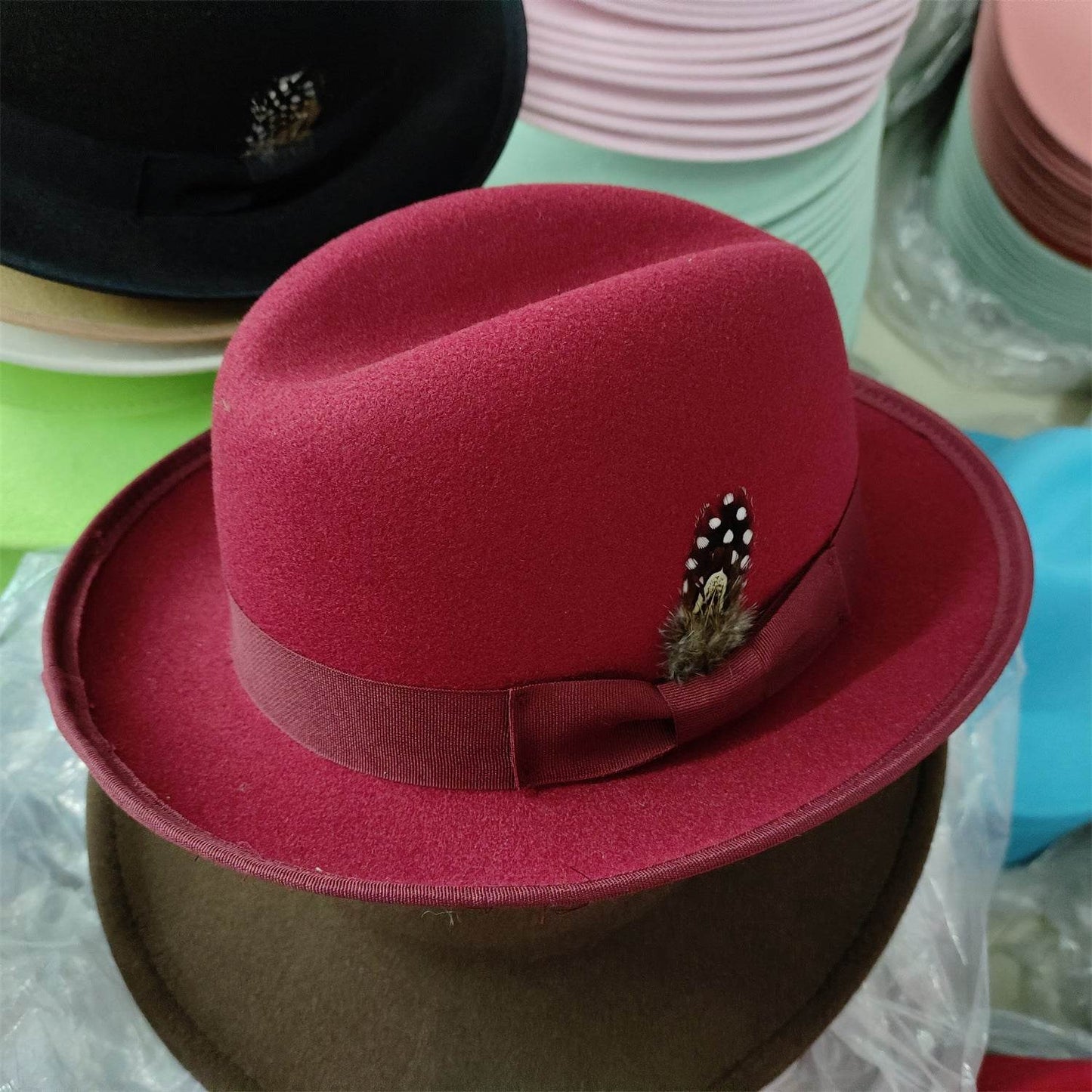 Men's Billycock Felt Hat - Stylish, Breathable, Sun Protection Fedora - Buy Center