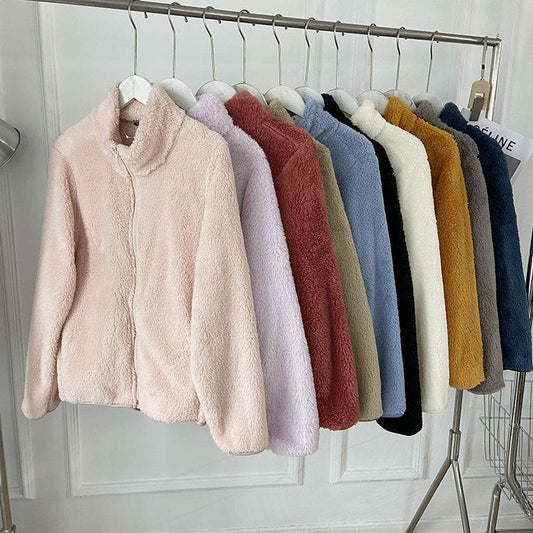 Women's Long Fleece Cardigan Coat - Stylish Zipper & Cozy Warmth - Buy Center
