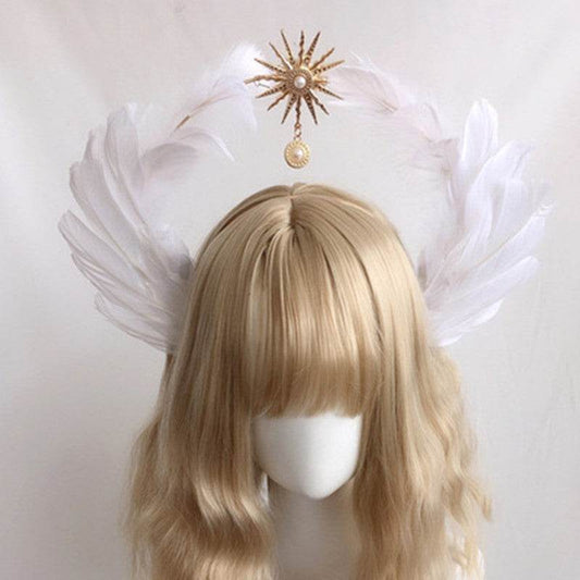 Vintage Wheat Ear Cross Hair Ornament - Elegant Gold & Silver Styles - Buy Center
