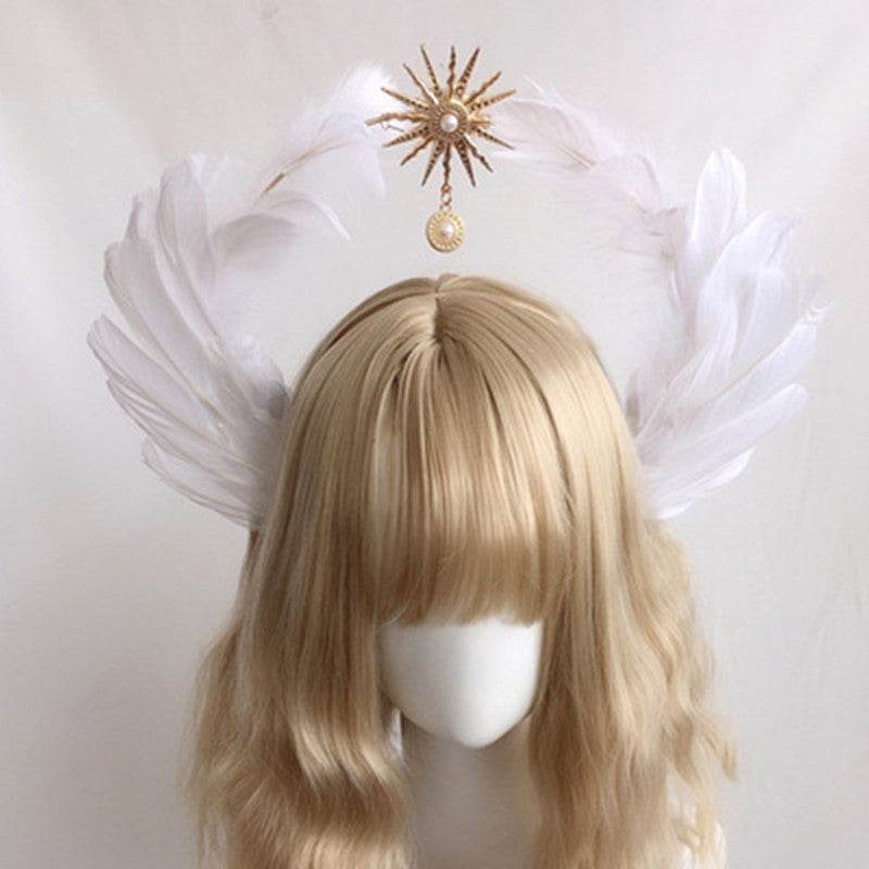 Vintage Wheat Ear Cross Hair Ornament - Elegant Gold & Silver Styles - Buy Center