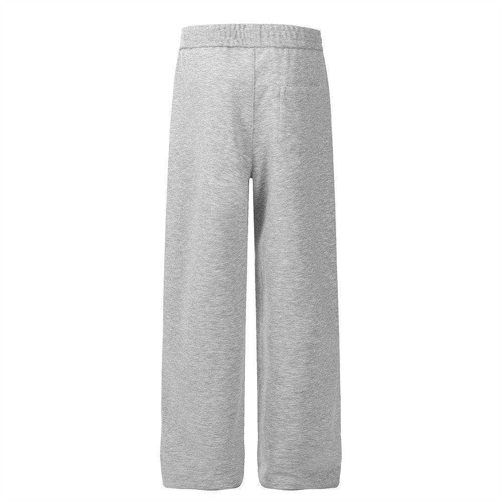 All-Match Sports Style Wide-Leg Pants - Elastic Waist & Casual Comfort - Buy Center