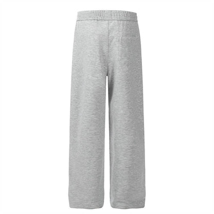 All-Match Sports Style Wide-Leg Pants - Elastic Waist & Casual Comfort - Buy Center