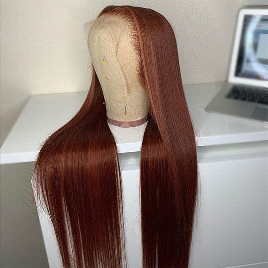 Chestnut Brown Lace Wig with Baby Hair - Heat Friendly & Natural Look - Buy Center