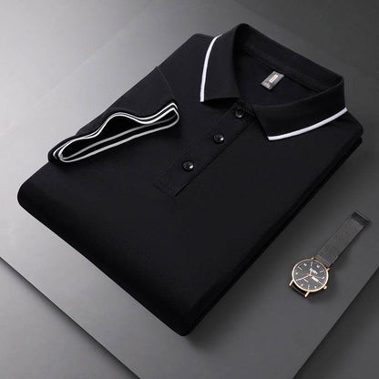 Men's Solid Polo Shirt - Short Sleeve Cotton T-Shirt in Vibrant Colors - Buy Center