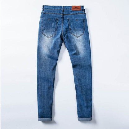 Buycenter Men's Skinny Trousers - Comfortable Mid Waist Denim Pants - Buy Center