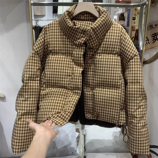 Stylish Thickened Puffer Jacket for Women - High Waist Cotton Winter Wear - Buy Center