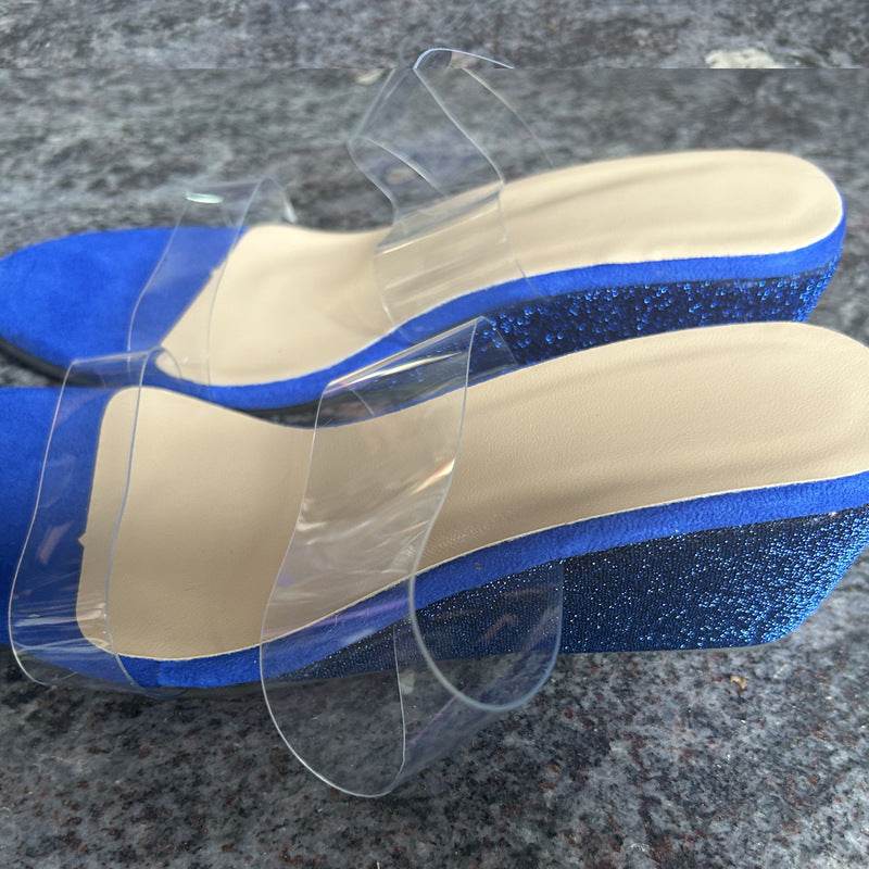 Buycenter Women's Summer Transparent Wedges - High Heel Fish Mouth Sandals - Buy Center