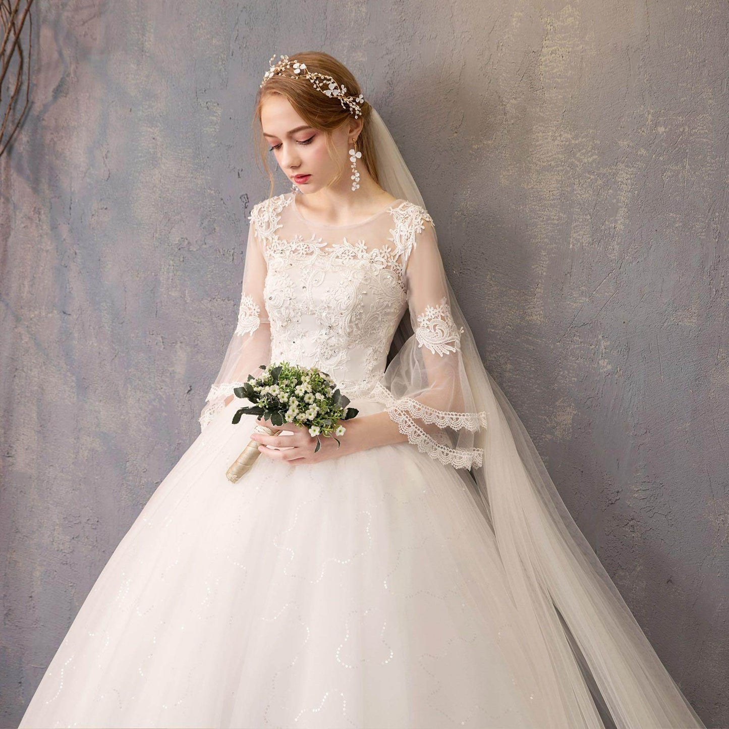 Elegant White Wedding Dress for Ages 40-49 - Premium Bridal Ball Gown 2025 - Buy Center