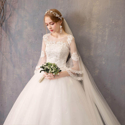 Elegant White Wedding Dress for Ages 40-49 - Premium Bridal Ball Gown 2025 - Buy Center