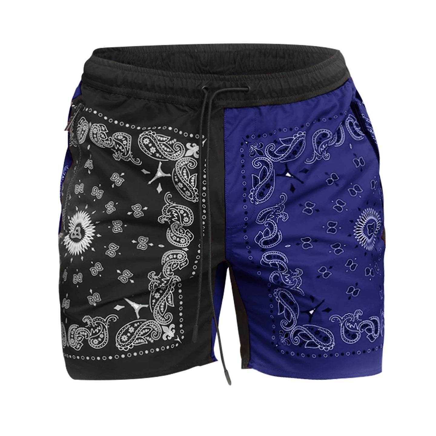 Casual Color Matching Sports Suit - Short Sleeve & Five-Point Pants - Buy Center