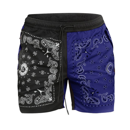Casual Color Matching Sports Suit - Short Sleeve & Five-Point Pants - Buy Center