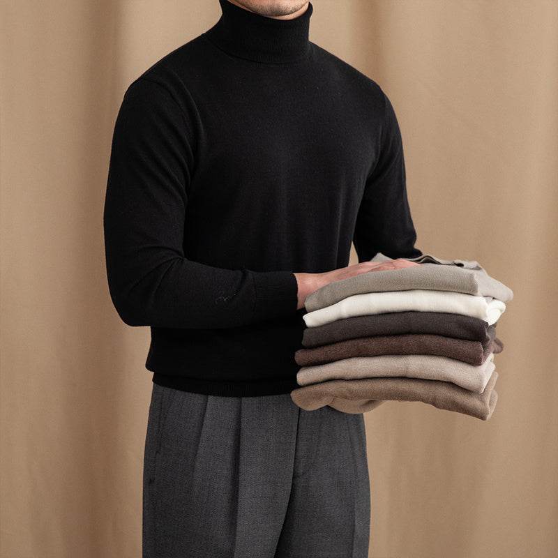 Buycenter British Wool Turtleneck Sweater - Slim Fit, Warm & Trendy - Buy Center