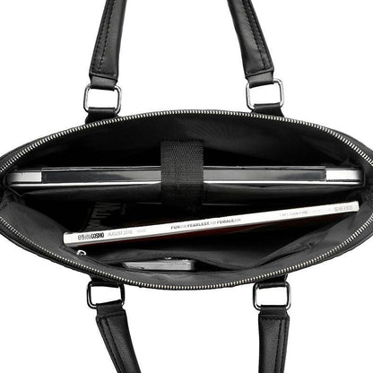 Stylish Men's Crocodile Pattern Briefcase - Genuine Leather Luxury Bag - Buy Center