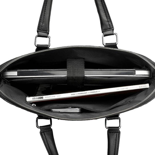 Stylish Men's Crocodile Pattern Briefcase - Genuine Leather Luxury Bag - Buy Center