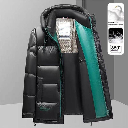 Men's Winter Down Jacket - Cold-Proof Graphene Hood, Stylish Comfort - Buy Center