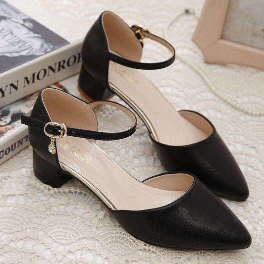 Buycenter Women's Closed Toe Work Shoes - Stylish Korean Pumps - Buy Center