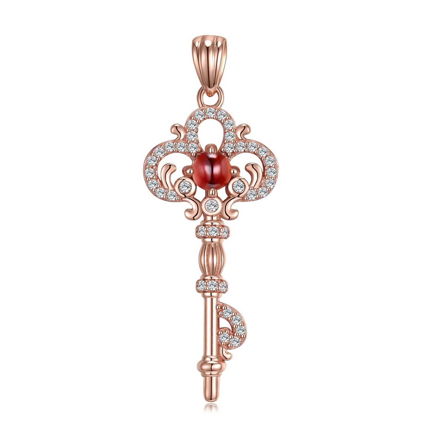 Buycenter Women's Natural Garnet Necklace - Geometric Silver Jewelry Set - Buy Center