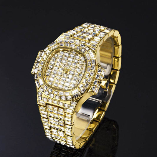High-Grade Waterproof Calendar Watch for Men - Stylish Full Drill Design - Buy Center