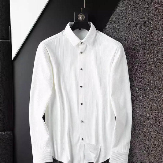 Stylish Non-Iron Anti-Wrinkle White Shirt for Men - Business Casual Fit - Buy Center