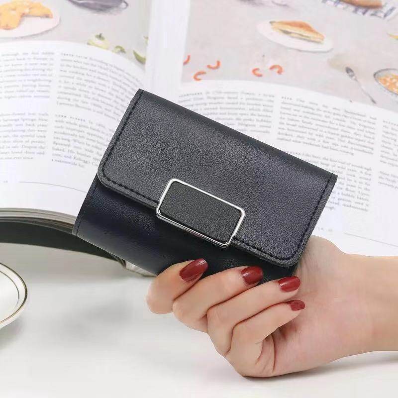 Women's Simple Plaid Wallet - Stylish PU Leather in Vibrant Colors - Buy Center