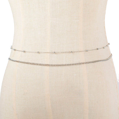 Buy Center Transparent Rhinestone Waist Chain - Stylish Body Jewelry - Buy Center