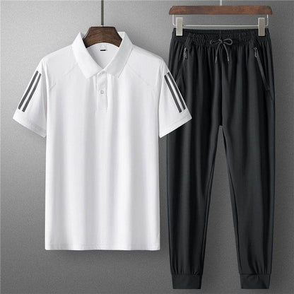 Men's Summer Ice Silk Casual Suit - Comfortable and Breathable Loungewear - Buy Center