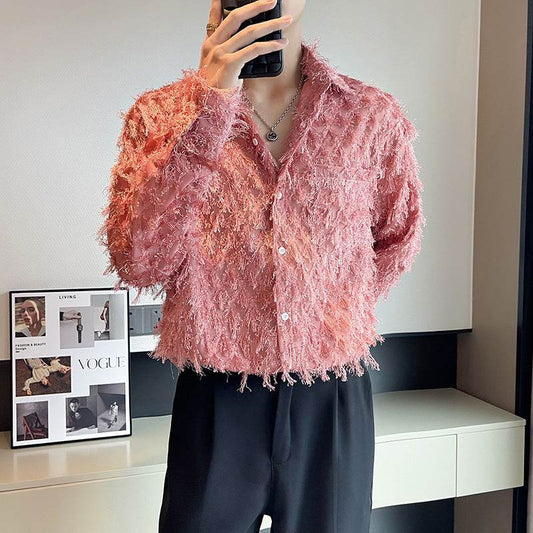 Men's Fashion Long Sleeve Shirt Coat - Trendy Loose Fit, 5 Colors - Buy Center