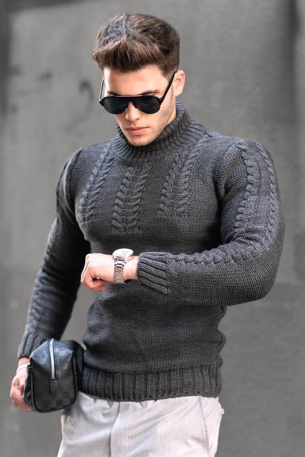 Buycenter Men's Turtleneck Sweater - Thermal Long-Sleeve for Winter - Buy Center