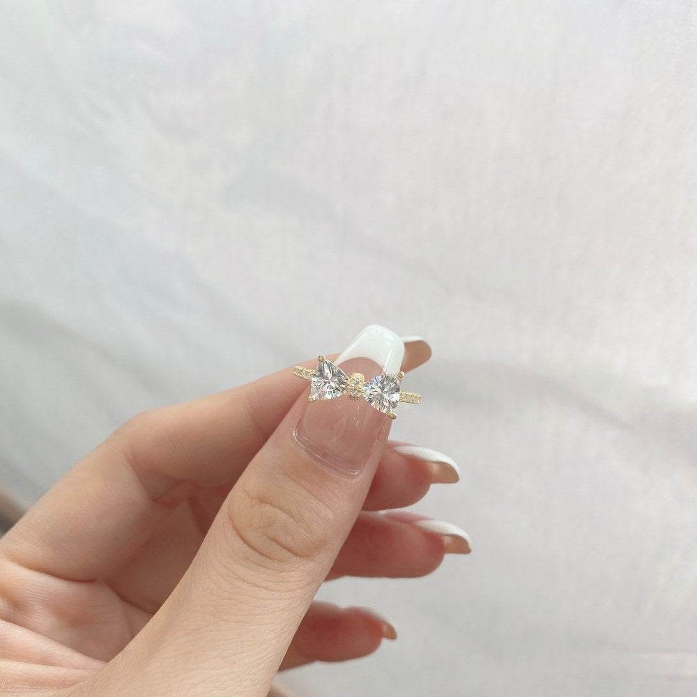 S925 Sterling Silver Bow Women's Ring - Elegant Multi-Purpose Accessory - Buy Center