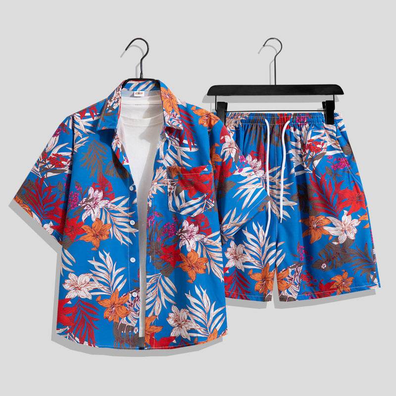 Hong Kong Style Retro Printed Shirt - Men's Short Sleeve Summer Top - Buy Center