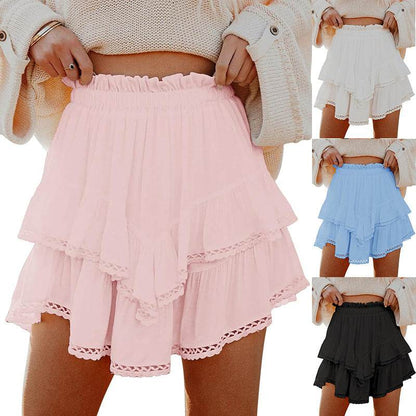 Casual Bohemian Pleated Layered Skirt - Built-in Shorts for Comfort - Buy Center
