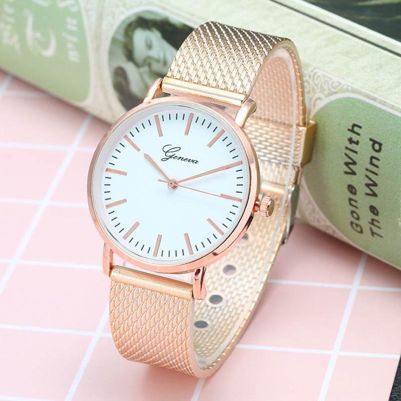Geneva Minimalist Women's Watch - Elegant Design & Thin Mesh Belt - Buy Center