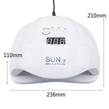Powerful 54W Nail Lamp Dryer - Quick Drying for Home Nail Perfection - Buy Center