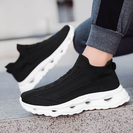 Plus Size Flyknit Sports Shoes - Stylish Breathable Comfort for Everyday Wear - Buy Center