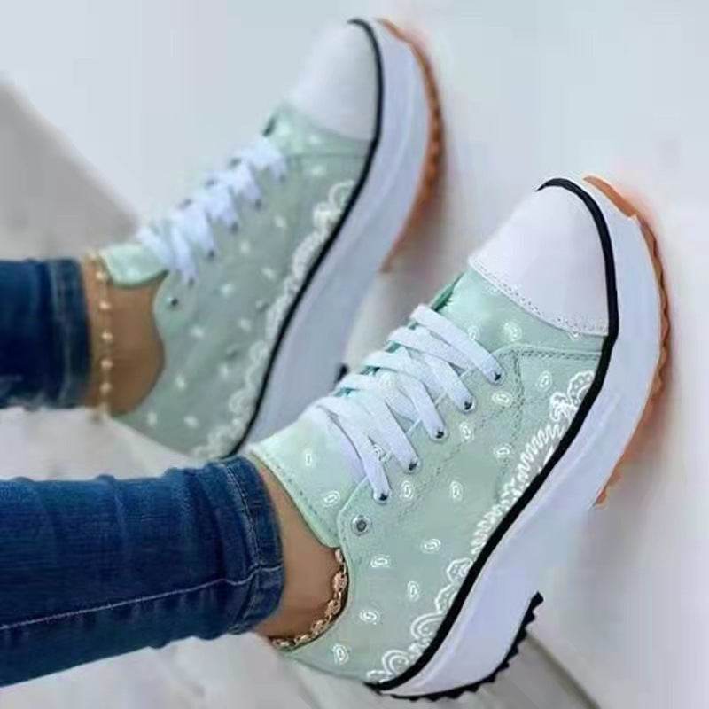 Buycenter Trendy Low-top Platform Canvas Shoes for Women - Stylish & Casual - Buy Center