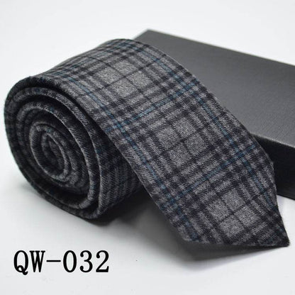 Elegant Men's Super Narrow Bow Tie - Trendy Wool-like Cotton Stripes - Buy Center