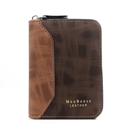 Frosted Men's Short Chain Wallet - Stylish PU Leather Card Holder 2025 - Buy Center