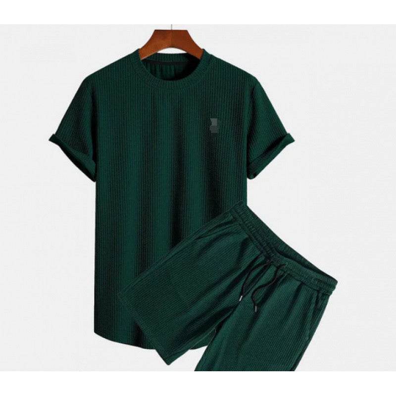 Buycenter Men's Stylish Short Sleeve Sports Suit - Trendy Pajama Set - Buy Center