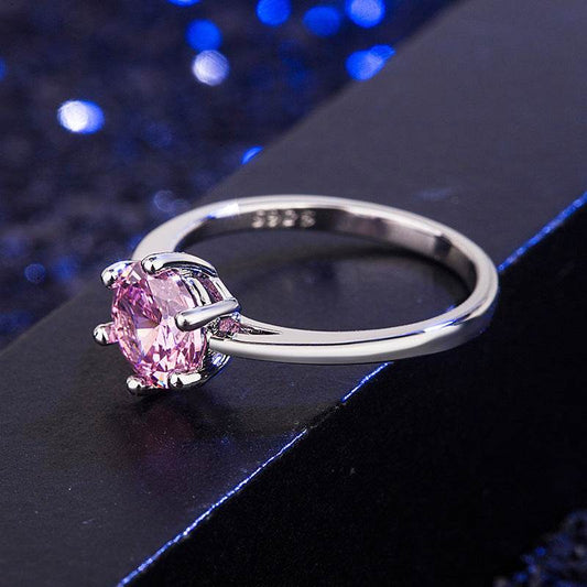 Buy Center Zircon Ring for Women - Geometry Copper Platinum Plated - Buy Center