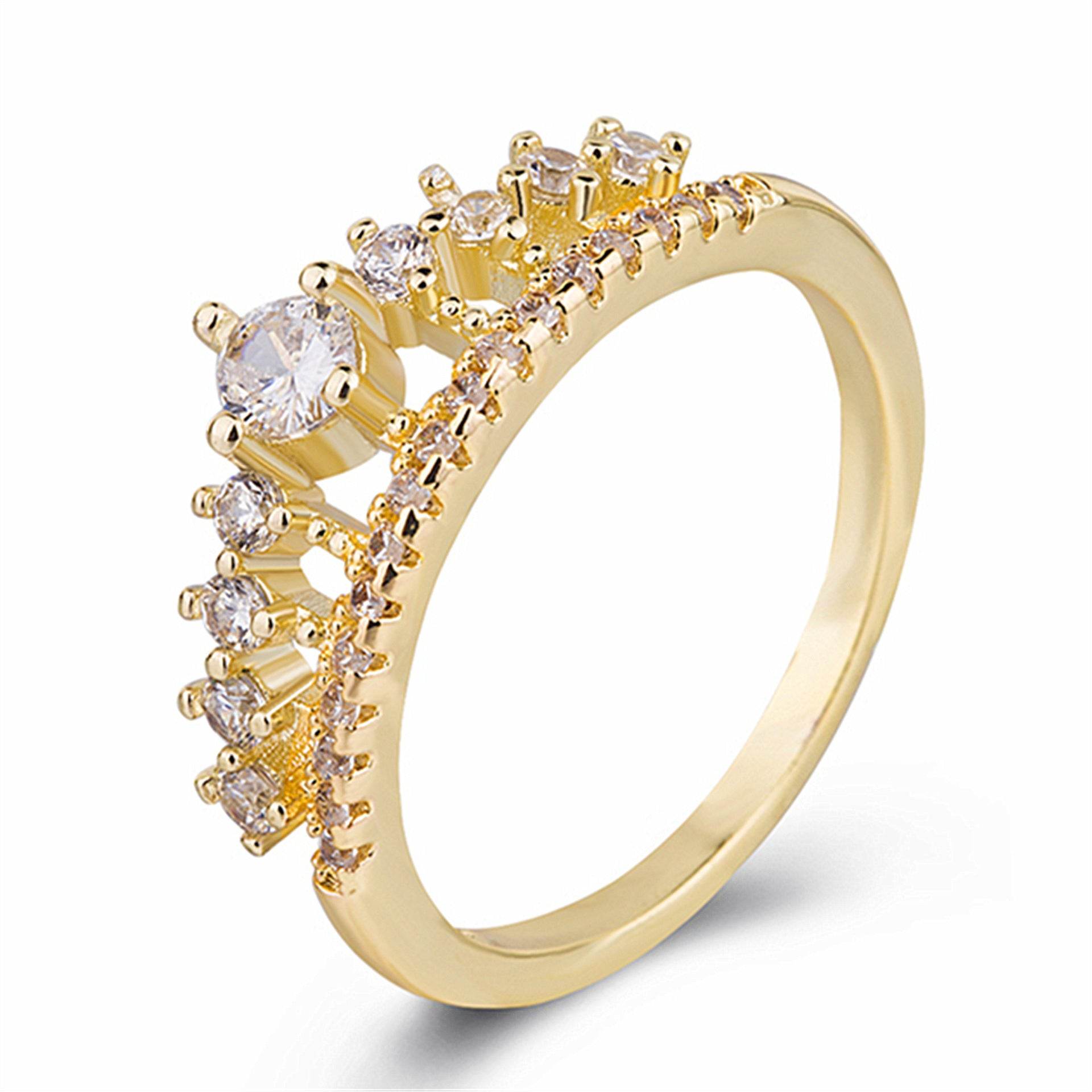Micro Set Crown Ring - Stunning K-Gold Design for Men & Women - Buy Center