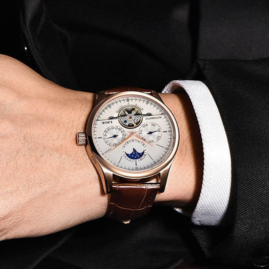 Buycenter Men's Waterproof Mechanical Watch - Stylish 42mm Dial & Month Display - Buy Center