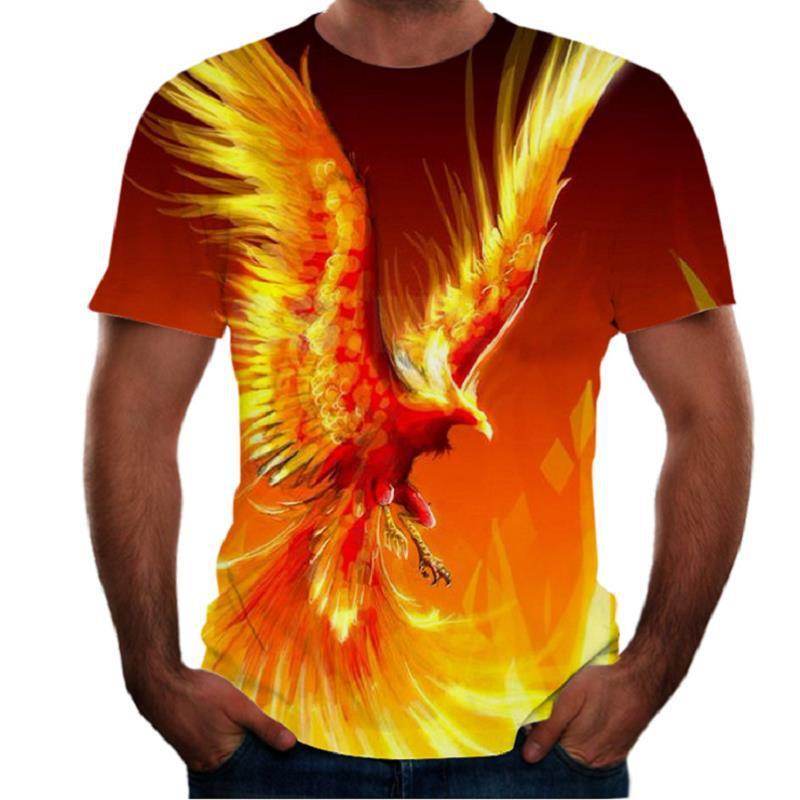 Trendy 3D Animal Print T-Shirt for Men - Short Sleeve, Round Neck Style - Buy Center