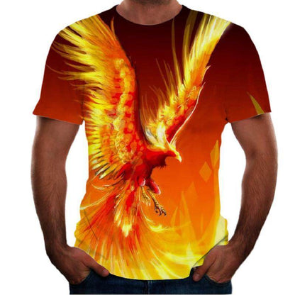Trendy 3D Animal Print T-Shirt for Men - Short Sleeve, Round Neck Style - Buy Center