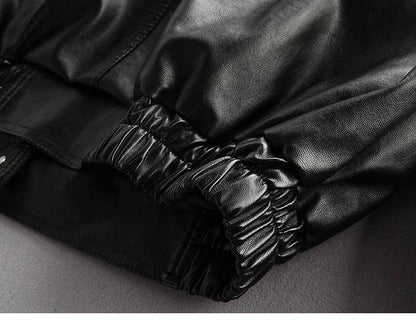 European American Trendy Loose Fit Leather Jacket - Stylish & Comfortable - Buy Center
