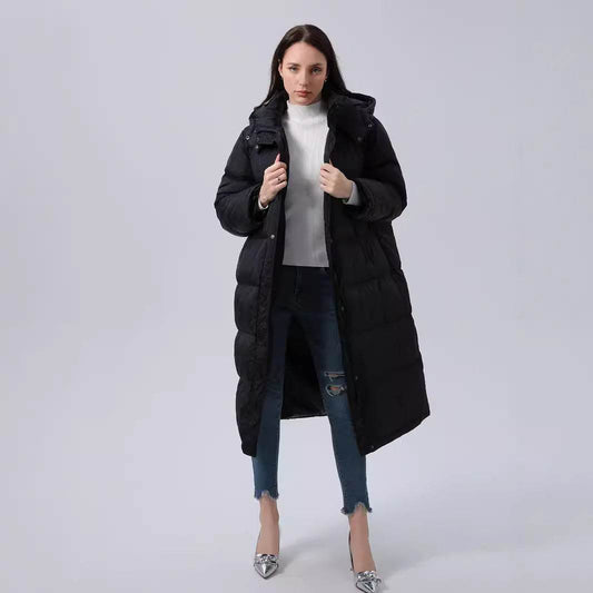 Women's Quilted Plaid Hooded Coat - Cotton-Padded, Slim Fit Style - Buy Center