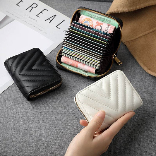 Stylish PU Leather Wallet for Women - 11 Card Slots, Anti-Theft Design - Buy Center