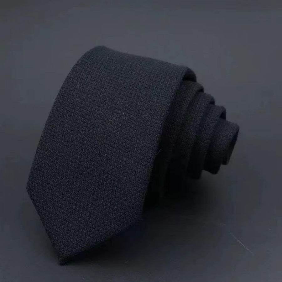 Elegant Thickened Sanded Men's Tie - Striped Solid Color for 2025 Style - Buy Center